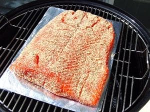 Salmon fillet in the cooker