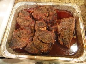 Meat resting before shredding