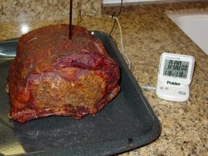 Beef rib roast before searing in the oven