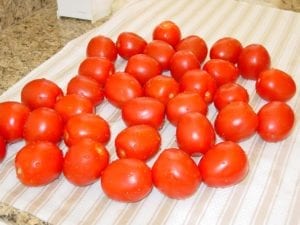 Whole Roma tomatoes