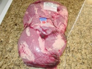 Tri-tip roasts in Cryovac packaging