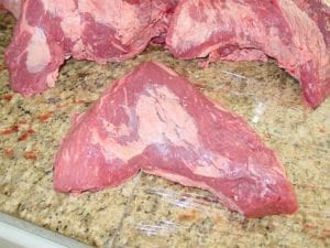 Example of a typical tri-tip roast