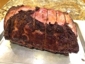 Rib roast after searing
