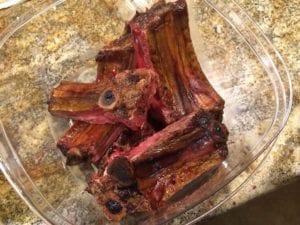 Bowl of rib bones