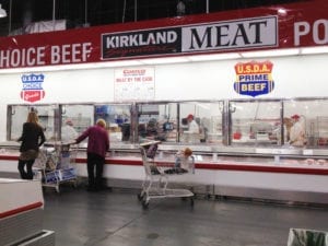 USDA Choice and USDA Prime signage at Costco meat department