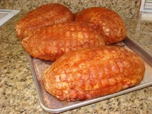 Turkey breasts rubbed with cinnamon/cumin rub