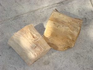 Two chunks of cherry smoke wood