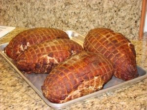 Smoked boneless, skinless turkey breasts