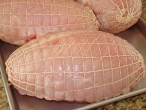 Netted whole turkey breast
