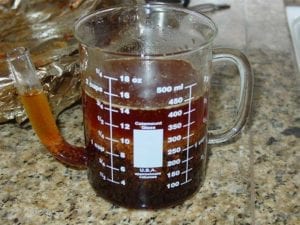 Drippings from a 12-14 pound self-basting turkey