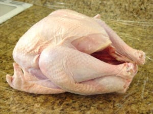 Regular, non-enhanced turkey ready for brining