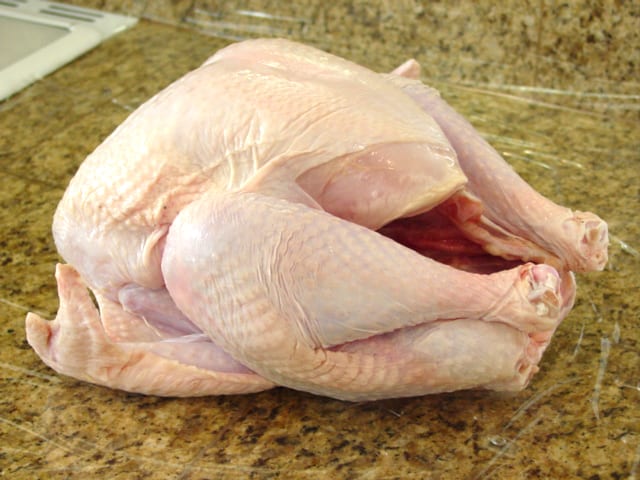 Regular, non-enhanced turkey ready for brining