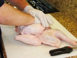 Flattening the breastbone