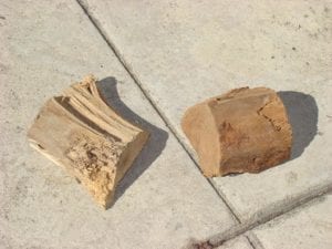 One chunk apple, one chunk cherry smoke wood