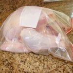 Salted turkey in Ziploc bag