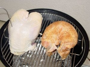 Turkey goes into the cooker