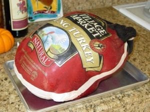 Whole, natural turkey