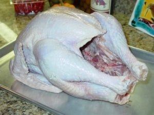 Turkey rinsed and patted dry