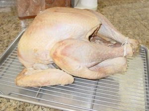 Turkey after 12 hours of air-drying in refrigerator