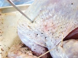 Poking holes in breast fat deposits