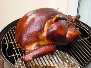 Finished whole salted turkey