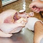 Salting the turkey cavity