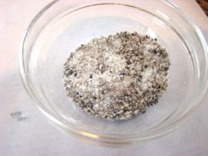 Salt, pepper, baking powder rub
