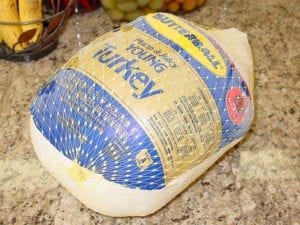 Frozen Butterball self-basted turkey