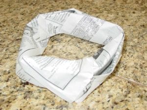 Newspaper donut
