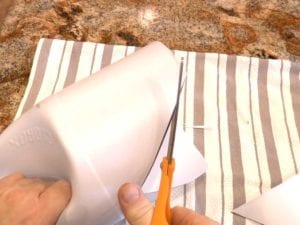Round-off each side of the V opening