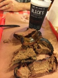 Lean and fatty brisket, baby back rib and sausage