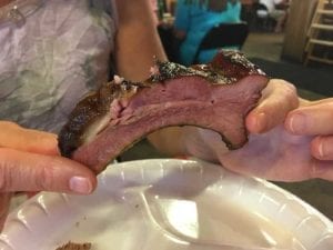 View of pork baby back