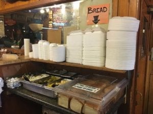 View of condiment area