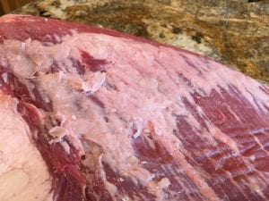 Surface fat before trimming