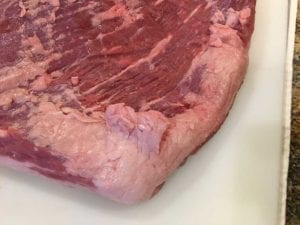 Thin edge of flat before trimming