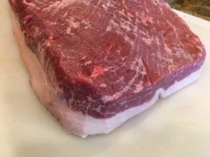 Rounding the other end of the brisket flat