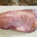 View of brisket fat side