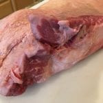 View of brisket fat side