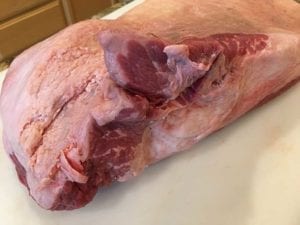 View of brisket fat side