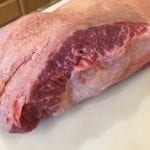 View of brisket fat side