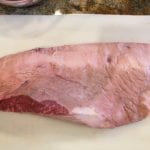 View of brisket fat side