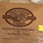 Close-up of Creekstone Farms box label