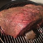 Brisket after 3 hours in the cooker