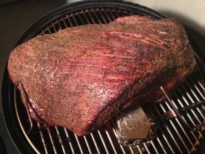 Brisket after 3 hours in the cooker