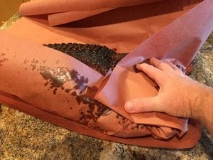 Wrapping brisket in pink butcher paper