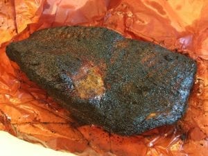 Brisket after 4 hour rest in dry cooler