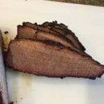 Slices of brisket flat