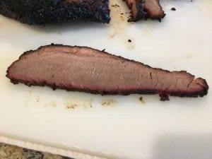 Single slice of brisket flat