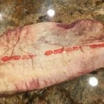 View of brisket fat side