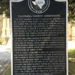 Historic marker outside courthouse